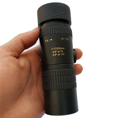 Monocular Teleskop des Doppelfokus-7-17x30 mit Telefon-Clip-Stativ für Kameraobjektiv