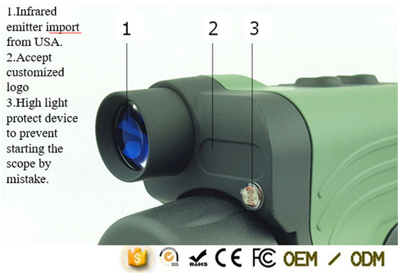 lange Strecke 2X24 4x50 6x30 wasserdichter Ir-Nachtsicht Monocular mit Videofunktion